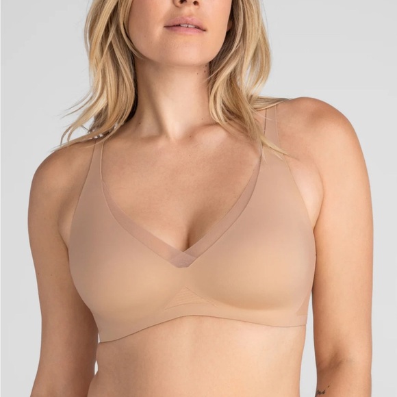 Honeylove Cross over V neck Bra in Sand - Picture 1 of 8